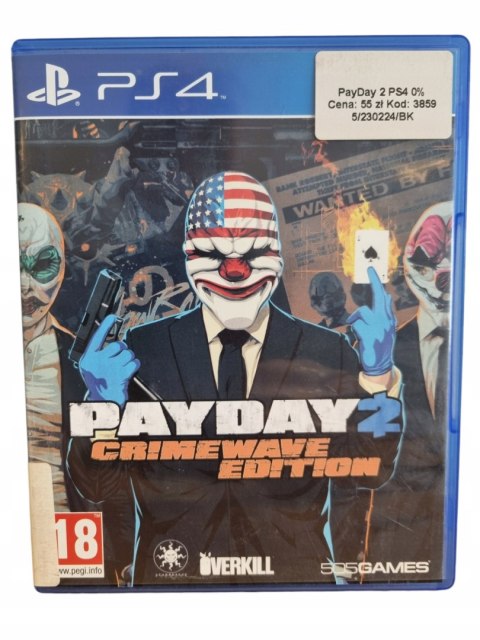 PayDay 2: Crimewave Edition PS4 PLAYSTATION 4 GRA NA PŁYCIE