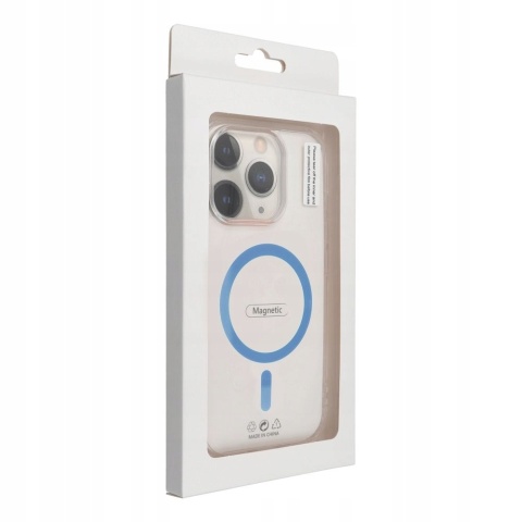 Etui na Samsung A56 Drop Glue Colorful Ring Mag Cover zgodny z MagSafe jasnoniebieskie