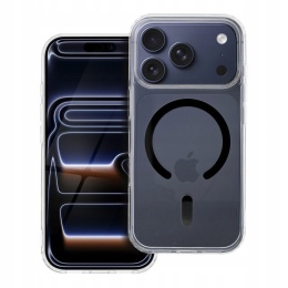 Etui na iPhone 17 PRO Drop Glue Colorful Ring Mag Cover zgodne z MagSafe czarne