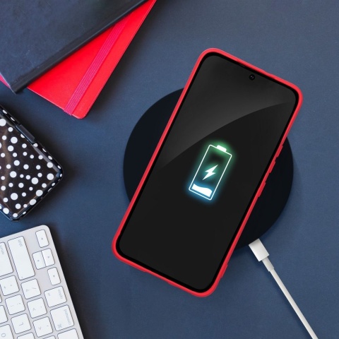 Futerał SILICONE do SAMSUNG Galaxy A56 5G brzoskwiniowy