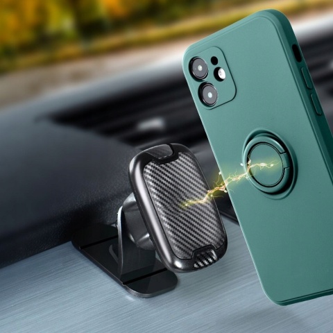 Futerał do Samsung A56 5G Silicone Ring zielony