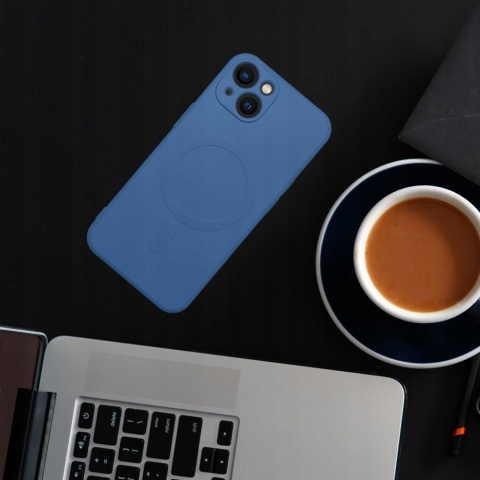 Futerał do iPhone 17 PRO Silicone Mag Cover zgodny z MagSafe (camera protection) niebieski
