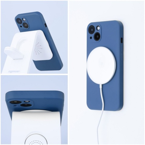 Futerał do iPhone 17 PRO Silicone Mag Cover zgodny z MagSafe (camera protection) niebieski
