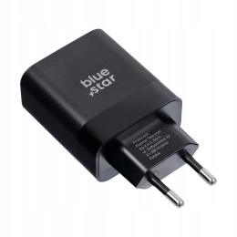 Ładowarka sieciowa do telefonu Blue Star USB C QC4.0 PD 3A 45W + kabel USB C do USB C TFB-TC- 45WPD czarna