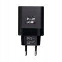 Ładowarka sieciowa do telefonu Blue Star USB C QC4.0 PD 3A 45W + kabel USB C do USB C TFB-TC- 45WPD czarna