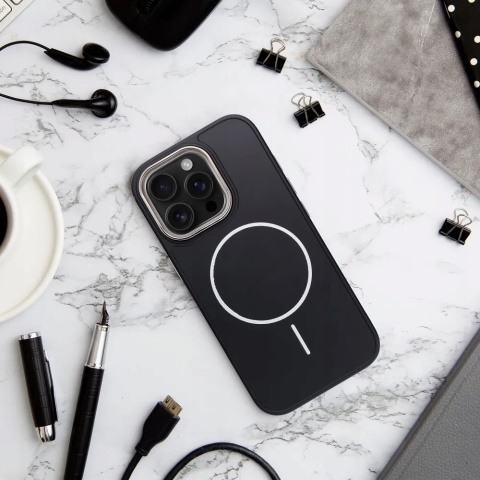 Etui na iPhone 17 Frame Mag Cover zgodne z MagSafe czarne