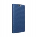 Etui z klapką na Samsung A51 Luna Book Carbon niebieskie
