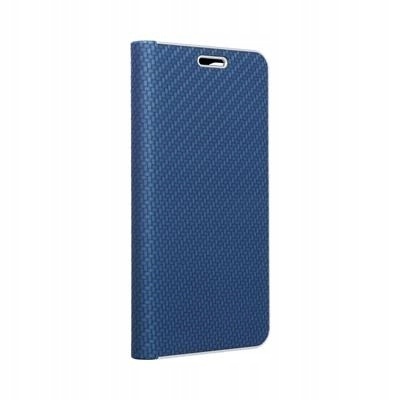 Etui z klapką na Samsung A51 Luna Book Carbon niebieskie