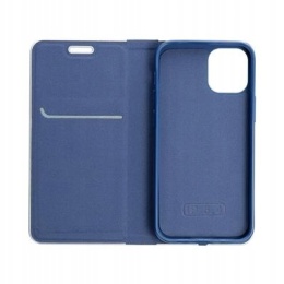 Etui z klapką na Samsung A51 Luna Book Carbon niebieskie