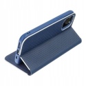 Etui z klapką na Samsung A51 Luna Book Carbon niebieskie