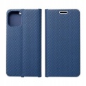 Etui z klapką na Samsung A51 Luna Book Carbon niebieskie