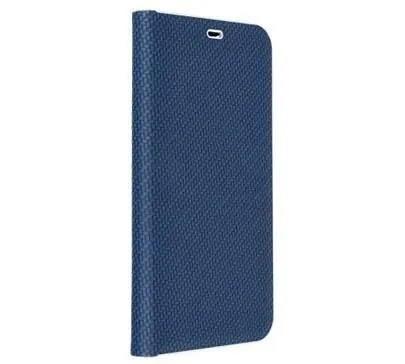 Etui z klapką na Samsung A51 Luna Book Carbon niebieskie