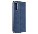 Etui z klapką na Samsung A51 Luna Book Carbon niebieskie