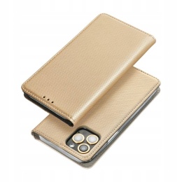 Etui z klapką na Samsung A57 5G Smart Case Book złote
