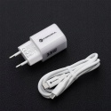 FORCELL F-ENERGY Crystal Color GaN III VT-41 ładowarka sieciowa z silikonowym kablem 1 x Typ C + 1 x USB A PD QC4.0 33W biała