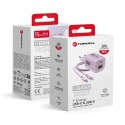 FORCELL F-ENERGY Crystal Color GaN III VT-41 ładowarka sieciowa z silikonowym kablem 1 x Typ C + 1 x USB A PD QC4.0 33W fioletow