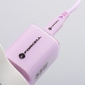 FORCELL F-ENERGY Crystal Color GaN III VT-41 ładowarka sieciowa z silikonowym kablem 1 x Typ C + 1 x USB A PD QC4.0 33W fioletow