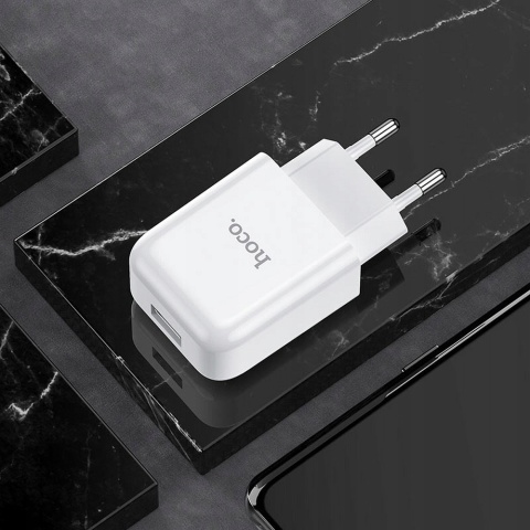HOCO ładowarka sieciowa USB 2A N2 Vigour biała