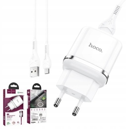 HOCO ładowarka sieciowa USB 3A QC3.0 Fast Charge Special Single Port z kablem Micro N3 biała