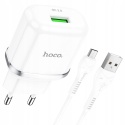 HOCO ładowarka sieciowa USB 3A QC3.0 Fast Charge Special Single Port z kablem Micro N3 biała