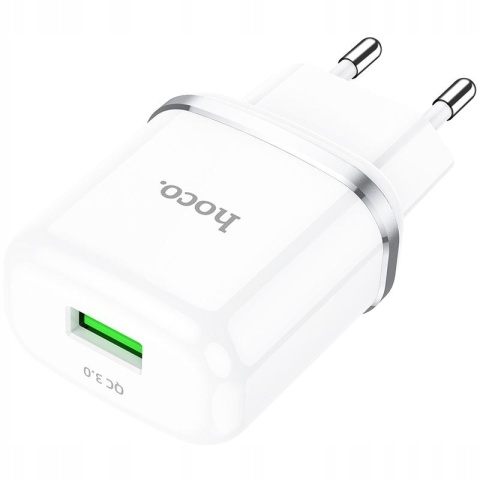 HOCO ładowarka sieciowa USB 3A QC3.0 Fast Charge Special Single Port z kablem Micro N3 biała