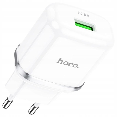HOCO ładowarka sieciowa USB 3A QC3.0 Fast Charge Special Single Port z kablem Micro N3 biała