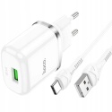 HOCO ładowarka sieciowa USB 3A QC3.0 Fast Charge Special Single Port z kablem Micro N3 biała