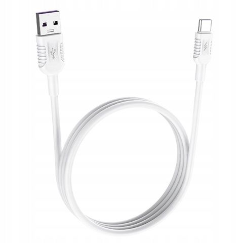 HOCO ładowarka sieciowa USB + kabel Typ C 2.1A N2 Vigour biała