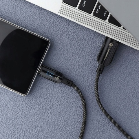 Kabel USB A do USB C Forcell F-Energy QC4. 0 PD 3A 66W Digital 1,2 m C272 czarny