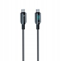 Kabel USB C do USB C Forcell F-Energy QC4.0 PD 5A 100W Digital 1,2 m C277 czarny