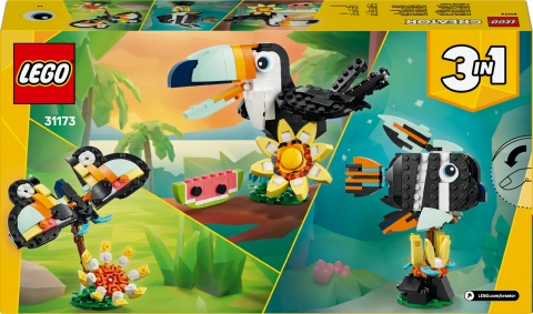 LEGO Creator 3 w 1 Dzikie zwierzęta: Tropikalny tukan 31173