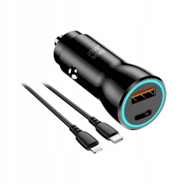 Ładowarka Samochodowa Blue Star 25W (PD, QC 3.0, AFC, PPS) ze złączem USB C i kablem USB C do Lightning 3A