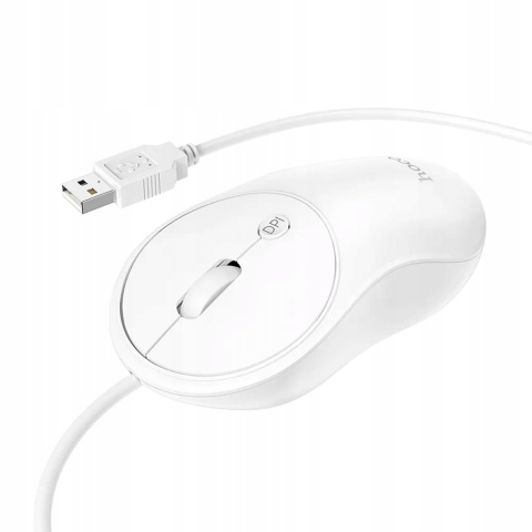 Myszka przewodowa Hoco USB A 1600 dpi GM13 biała