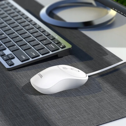 Myszka przewodowa Hoco USB A 1600 dpi GM13 biała