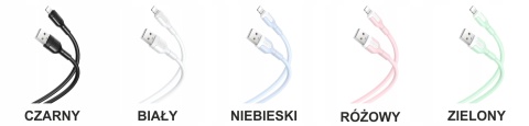 XO kabel NB212 USB - USB-C 1,0 m 2,1A różowy