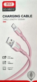 XO kabel NB212 USB - USB-C 1,0 m 2,1A różowy
