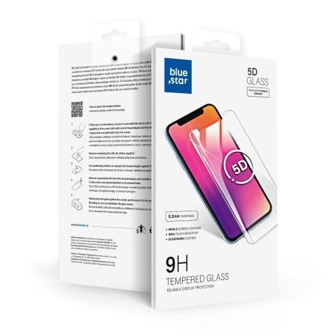Szkło hartowane Blue Star 5D - do iPhone 15 Pro (full glue) czarny