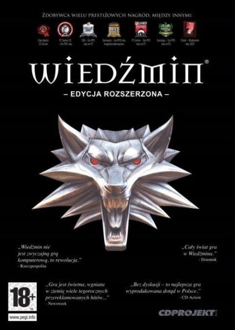 Gra Wiedźmin + Ścieżka Dźwiękowa + Materiały Dodatkowe PC Używana