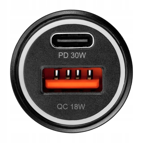 Ładowarka Samochodowa Blue Star 30W (PD, QC 3.0, AFC, PPS) ze złączem USB C i kablem USB C-C 60W