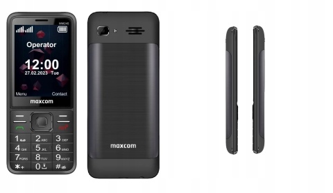 MAXCOM telefon dla seniora MM245 czarny
