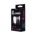Maxlife ładowarka sieciowa MXTC-01 1x USB 2,1A biała + kabel USB-C