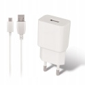 Maxlife ładowarka sieciowa MXTC-01 1x USB 2,1A biała + kabel USB-C