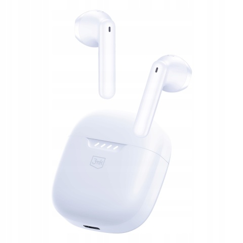 Słuchawki bezprzewodowe 3mk Movepods 5.4 białe Bluetooth 5.4