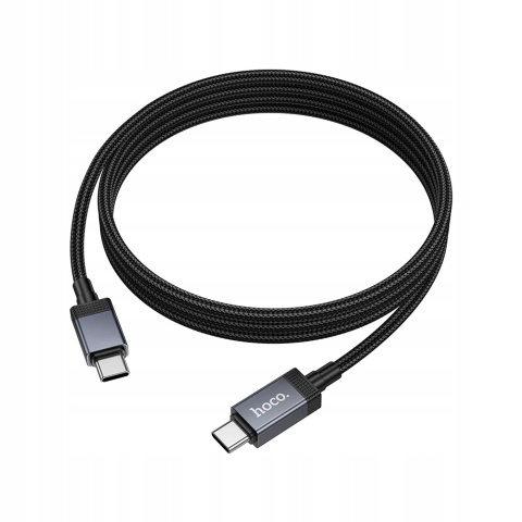 Kabel USB C do USB C Hoco 3A 60W z wyświetlaczem 1 m X118 czarny