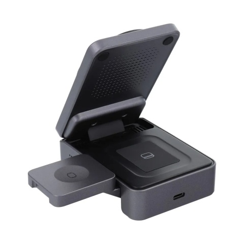 Ładowarka indukcyjna Forcell F-Energy 3w1 Flex Pro Qi2 zgodna z MagSafe (F-05) srebrna