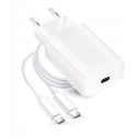 Ładowarka sieciowa do telefonu Forcell F-Energy USB C QC4.0 PD 3A 25W + kabel USB C do USB C TFK-TC-25WPD biała