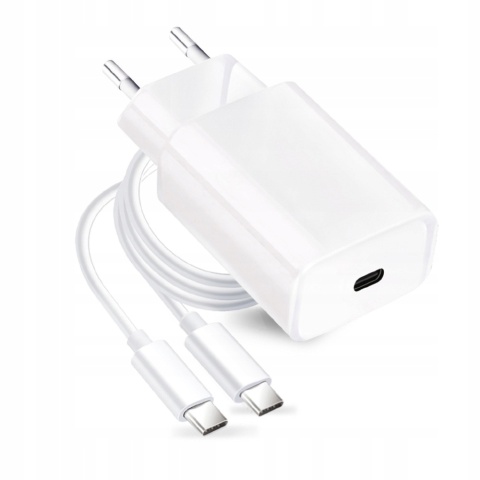 Ładowarka sieciowa do telefonu Forcell F-Energy USB C QC4.0 PD 3A 25W + kabel USB C do USB C TFK-TC-25WPD biała