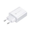 Ładowarka sieciowa do telefonu Forcell F-Energy USB C QC4.0 PD 3A 25W + kabel USB C do USB C TFK-TC-25WPD biała