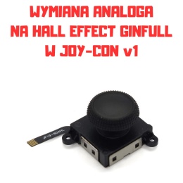 Wymiana Analoga w Nintendo Switch Joy-Con v1 na Magnetyczny Halla Ginfull - Czarny