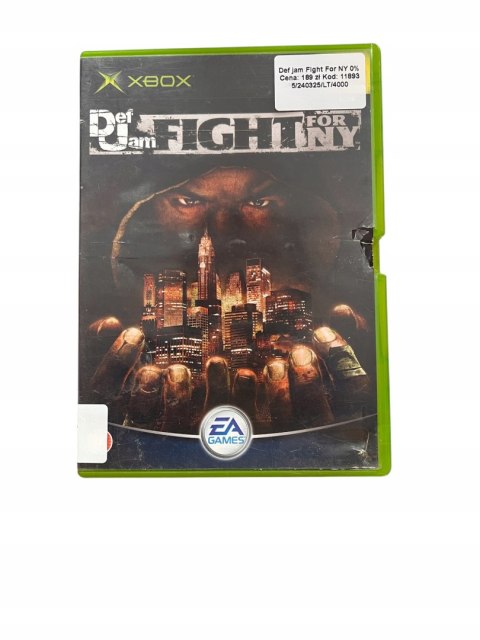 Gra DEF JAM FIGHT FOR NY Xbox Classic Używana Gra DEF JAM FIGHT FOR NY Xbox Classic Używana